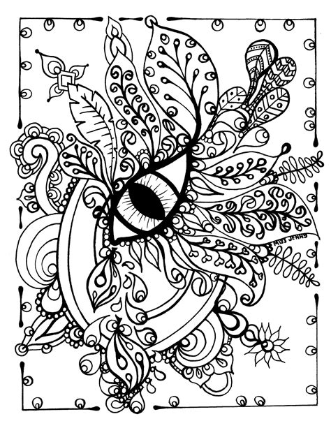 See more ideas about coloring pages, colouring pages, coloring books. Relaxing Eye Art Coloring Page by MissJennyDesignsUS on ...