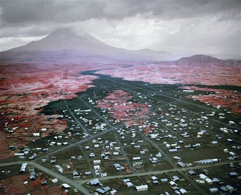 Nyiragongo volcano in eastern dr congo erupts. Lava Floe (2010) — Overlooking suburbs of Goma adjacent to ...