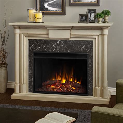 Electric fireplaces have an output that is based on the electric current. Real Flame Maxwell Grand 58 in. Ventless Electric ...