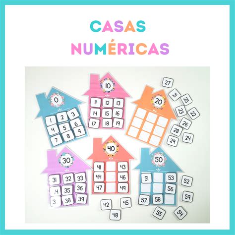Con estas casitas numéricas puedes trabajar con tus niños los números