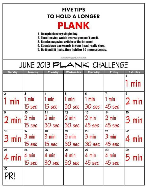30 Day Plank Challenge With Tips On How To Hold A Plank Longer All Body Workout Daily Workout