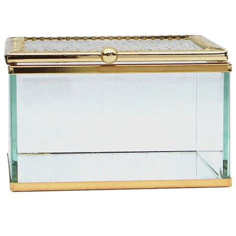 Decorative Glass Box With Gold Trim 4 At Home