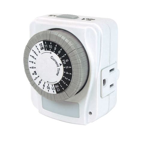 Prime Indoor 24 Hour Mechanical Timer With Nightlight And Grounded