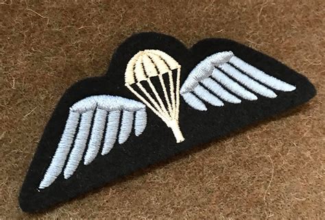 Black Soe Early Parachutist Qualification Wings Airborne