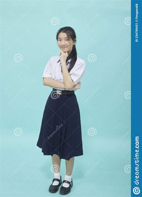 Portrait Of Thai High School Student Stock Image Image Of Beautiful