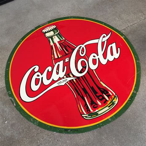 1938 Vintage And Rare Tin Coca Cola Sign Urbanamericana