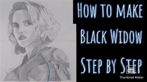 How To Draw Black Widow Step By Step Youtube