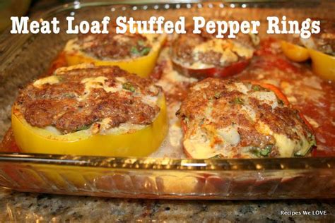 Meat Loaf Stuffed Pepper Rings Meatloaf Recipes Pork Recipes Cooking
