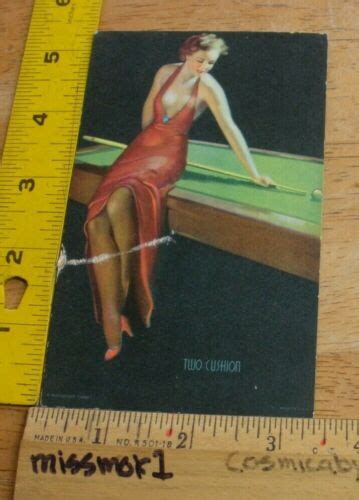 1940 s sexy two cushion billiards table mutoscope pinup card vintage ebay