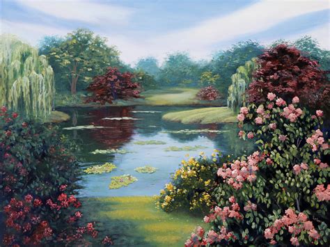 Mystical Garden Painting By Joanne Lopez Robinson Pixels