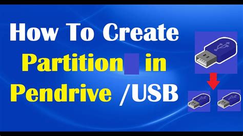 How To Create Partition In Pendrive Usb Flash Drive Youtube