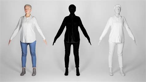 3d Model Adult Woman In A Pose Ready For Rigging 181 Vr Ar Low Poly