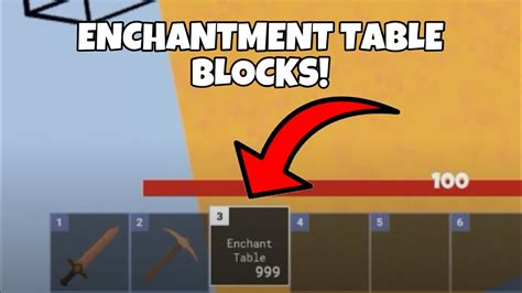 How To Get Enchantment Table Blocks Roblox Bedwars Youtube