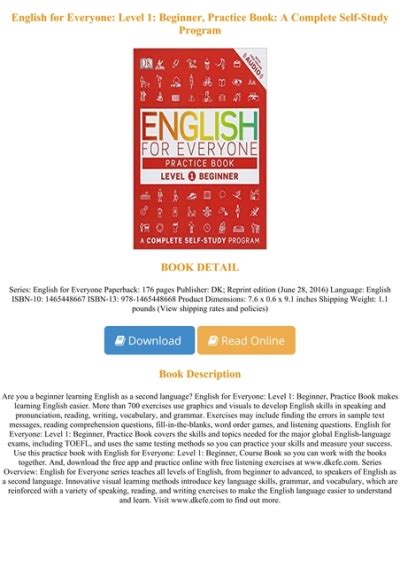 Download Pdf English For Everyone Level 1 Beginner Practice Book