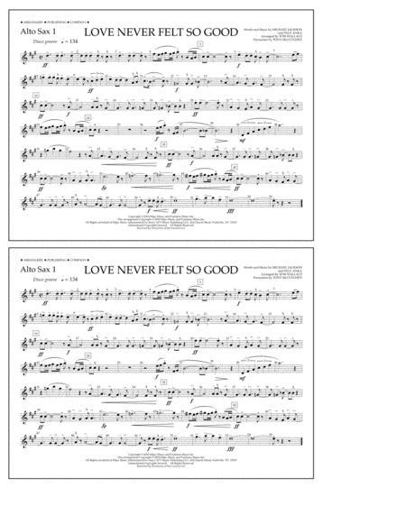 Love Never Felt So Good Alto Sax 1 By Digital Sheet Music For