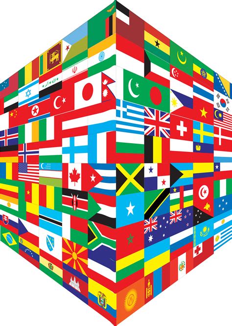 This Free Icons Png Design Of World Flags Cube Clipart Large Size Png