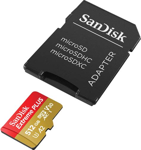 Sandisk Extreme Plus 512gb Microsdxc Uhs I Memory Card Sdsqxbd 512g