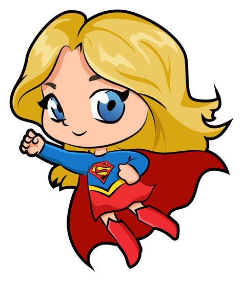 Dc Comics Chibi Supergirl Chibi Superman Superhero Cartoon Drawing Superheroes