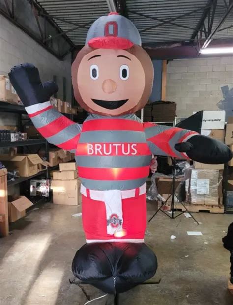 Gemmy Ohio State Buckeyes Brutus 8 Foot Inflatable Illuminated Mascot