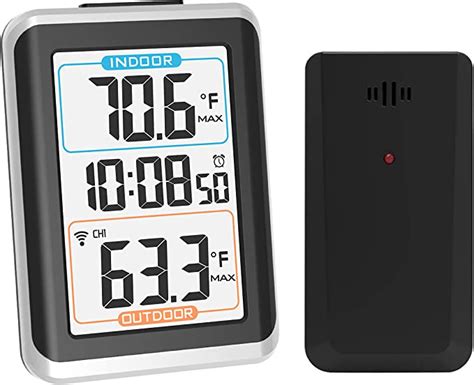Geevon Digital Indoor Outdoor Thermometer Wireless Temperature Monitor
