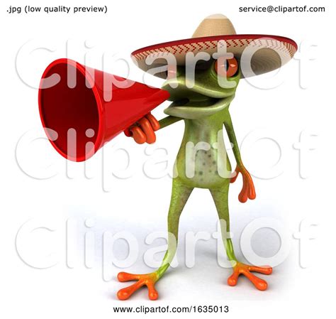 3d Green Mexican Frog On A White Background By Julos 1635013