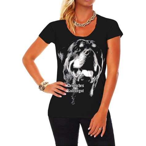 Frauen Damen T Shirt Rottweiler Deutsches Kulturgut Rasse Züchter