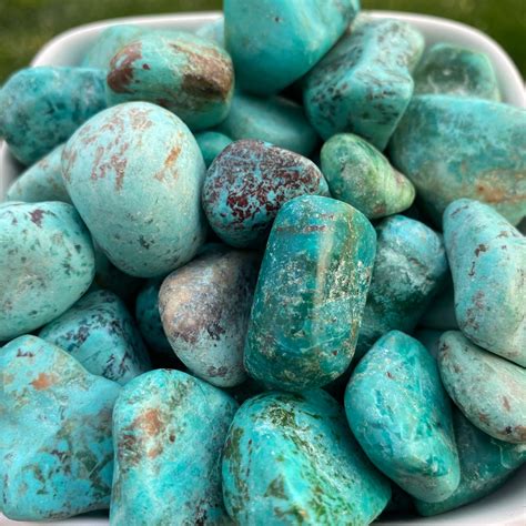 Turquoise Stone From Peru Natural Turquoise Stones Reiki Etsy