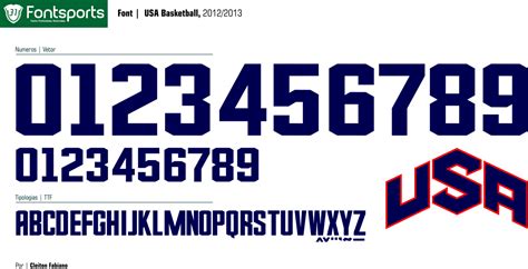 Fontbr Font Vector Usa Basketball Team 2012