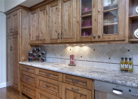 Rustic Knotty Alder Kitchen With Stain And Glaze Finish By Shaw