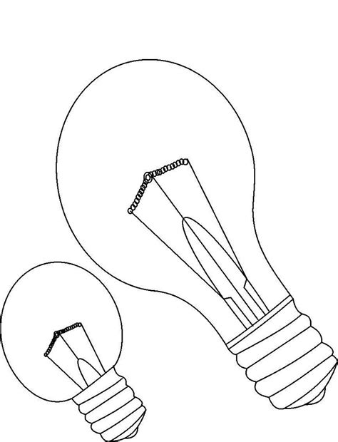 Light Bulb Coloring Page for Free | Educative Printable