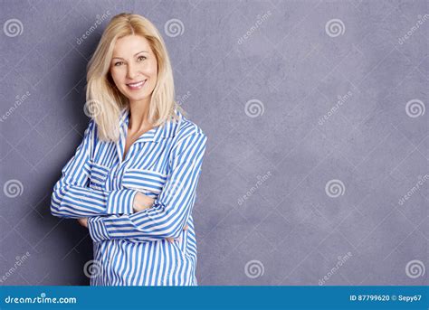 Attractive Woman Portrait Stock Photo Image Of Folded