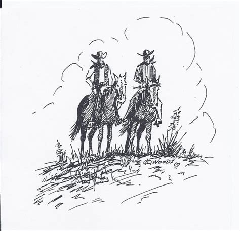Two Men On Horses