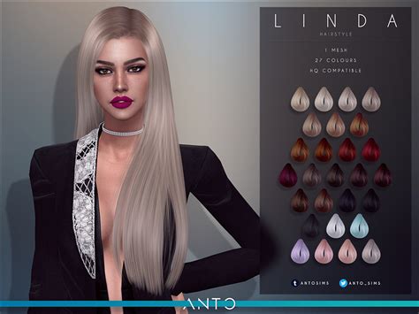 The Sims Resource Anto Linda Hairstyle