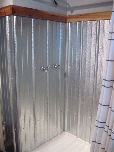 Img1299 Galvanized Shower Shower Surround Galvanized Shower Walls