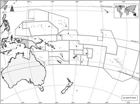 Mapa Politico De Oceania Mudo Para Imprimir Resenhas