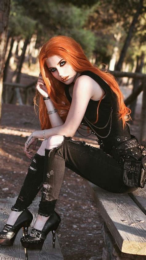 Beautiful Dayana Crunk Gothic Beauty Goth Beauty Beautiful Red Hair
