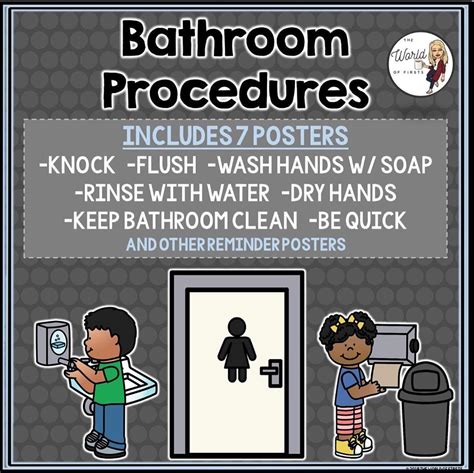 Bathroom Procedures Posters For Students Perfect To Review With Students And Or Hang In School