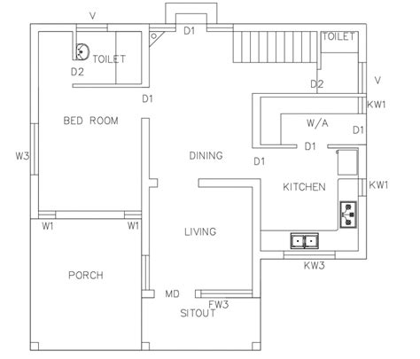 Free Kerala House Plan 3 Bedroom 1600 Sq Ft