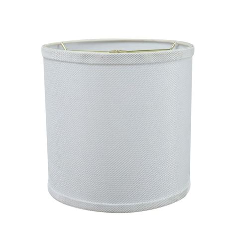aspen creative 31058 transitional drum cylinder shaped spider construction lamp shade in white