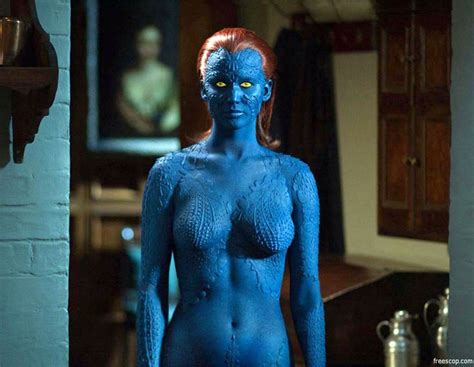 Jennifer Lawrence Wearing Mystique Outfit From X Men Hawtcelebs