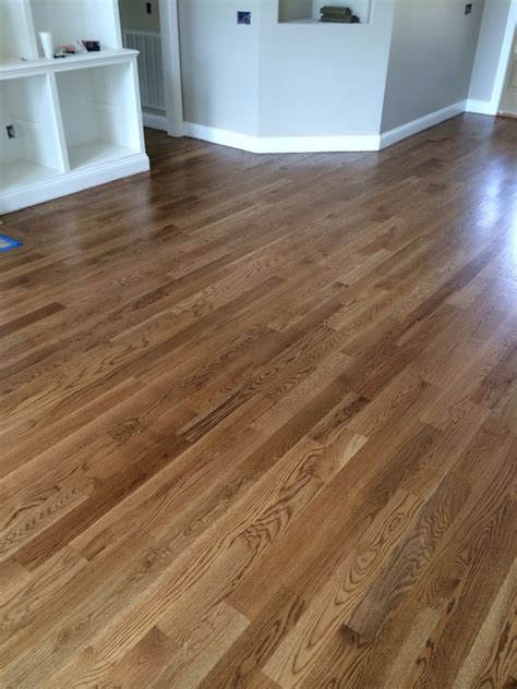 Layer coats to build rich color. Special Walnut floor color from Minwax. Satin finish ...