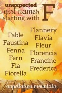 Girl Names Starting with F: Faith, Francesca, Fern - Appellation Mountain