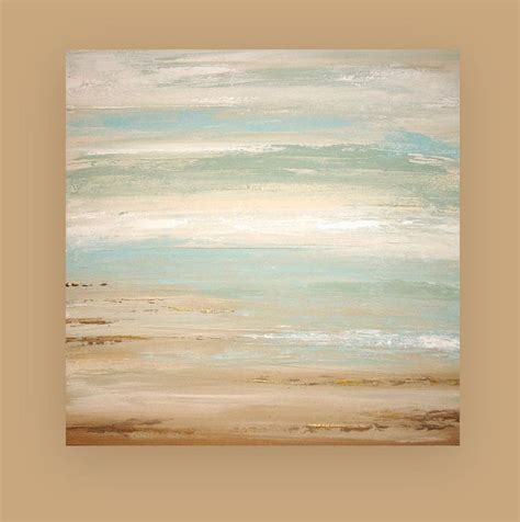 Shabby Chic Art Original Acrylic Abstract Beach Painting Titled A