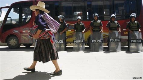Peru Declares State Of Emergency Over Mines Protest Bbc News
