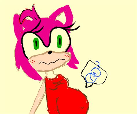 Amy Rose Pregnant With Sonics Baby Drawception