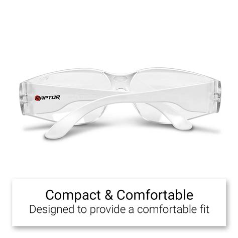 raptor mg96c ultra light safety glasses with clear lens