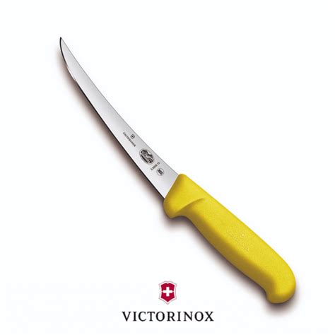 victorinox fibrox curved narrow boning knife 15cm yellow