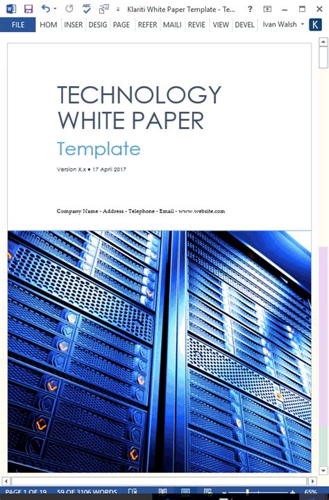 White Papers Ms Word Templates And Free Tutorials