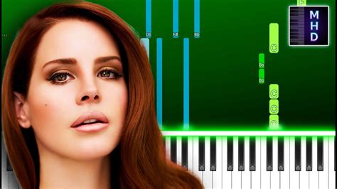 Lana Del Rey Brooklyn Baby Piano Tutorial Easy Youtube