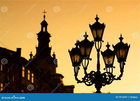 City Lantern On The Sunset Stock Image Image Of Life 7913297